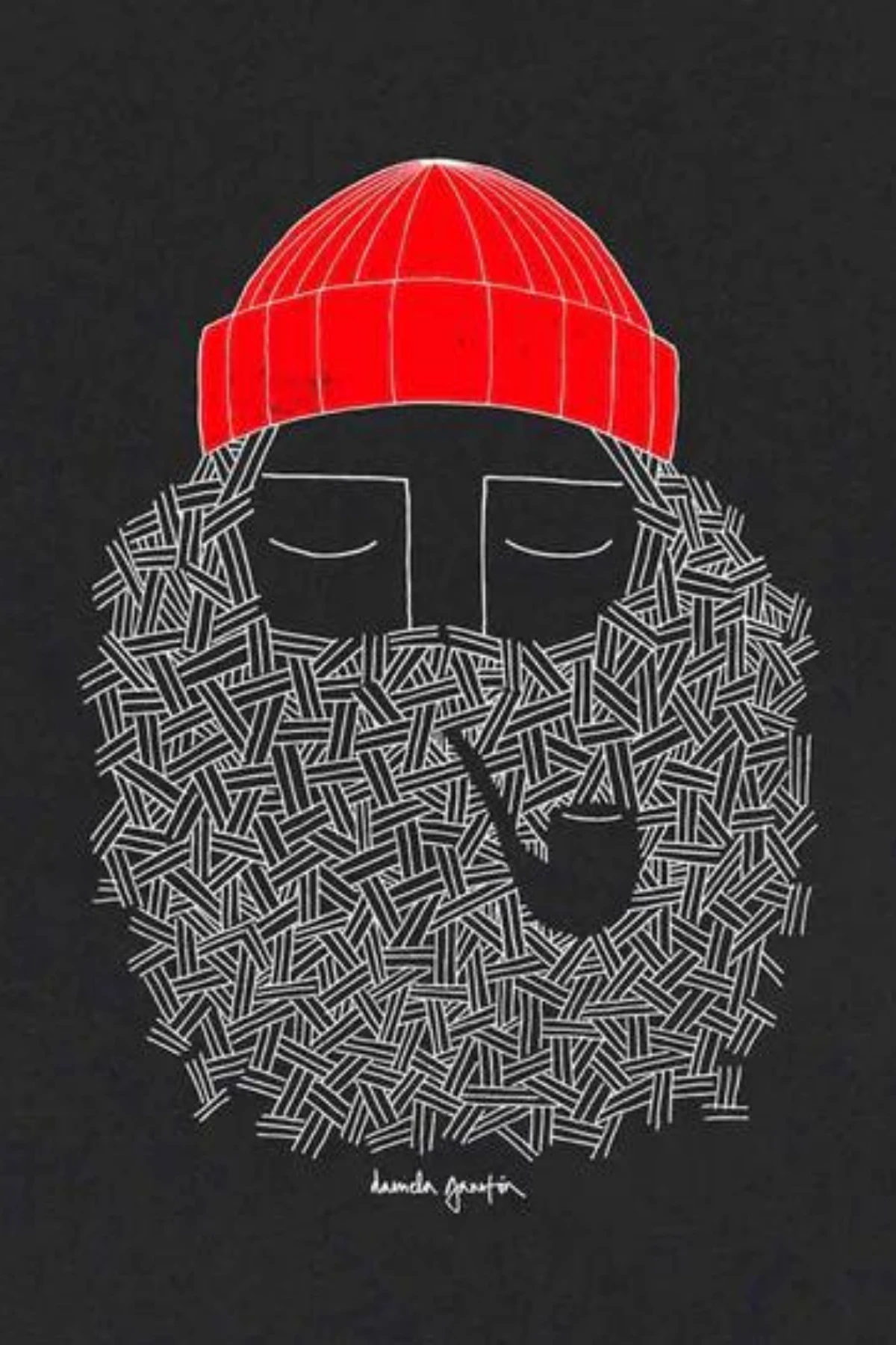 T-shirt Smoking Pipe - Noir - Bask In The Sun – Image 2